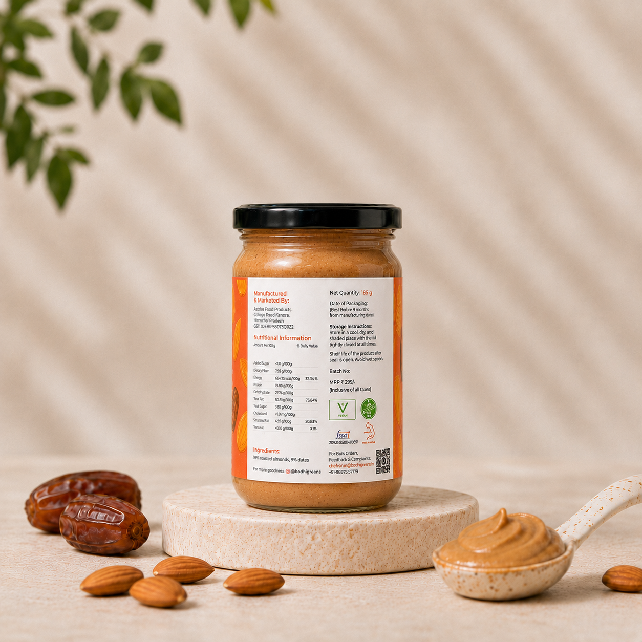 Almond Butter (Date Sweetened)